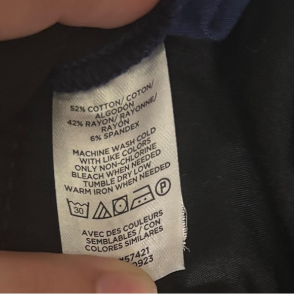 LOFT Deep Blue Dress Capri Wide Leg Pants - Picture 4 of 11